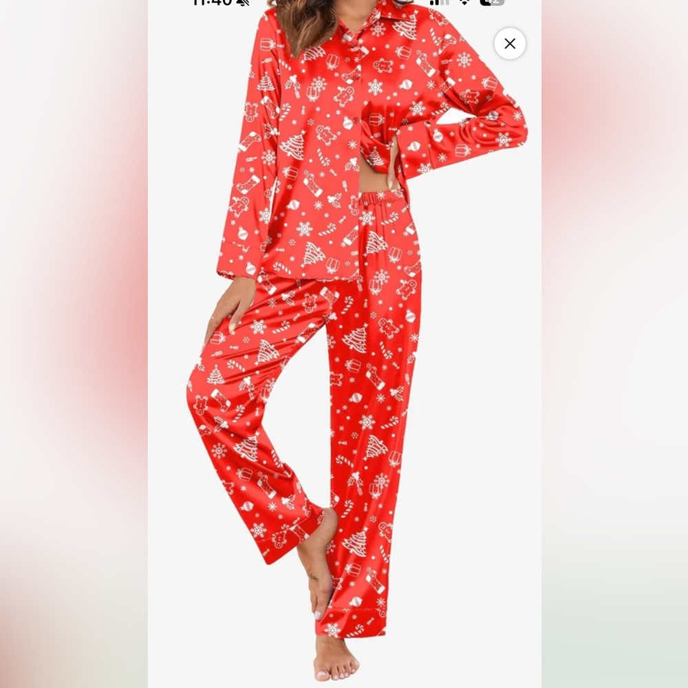 🎄Festive Red Christmas Pajama Set | small | NEW!🎄
